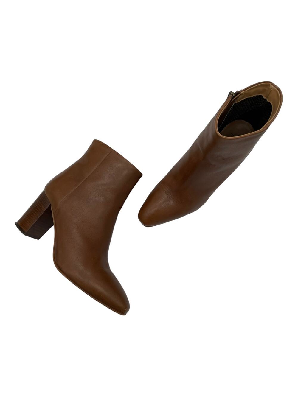 Aquatalia Florita Leather Ankle Boots - Brown - 8.5